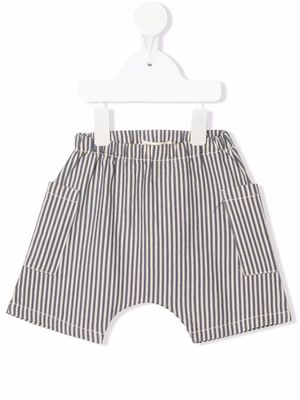Babe And Tess striped cotton shorts - Blue