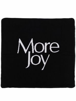 More Joy logo-knit cushion - Black