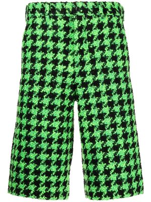 Comme Des Garçons Homme Plus tailored herringbone wool shorts - Green
