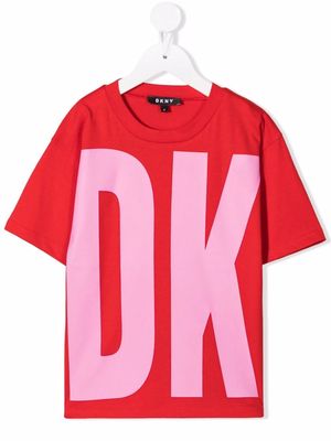Dkny Kids logo-print cotton T-shirt - Red