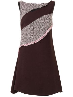 Christian Dior pre-owned panelled flared dress - Brown