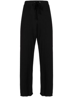 James Perse french-terry cropped track pants - Black