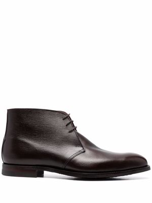 Crockett & Jones lace-up leather ankle boots - Brown