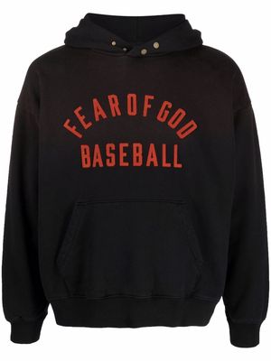 Fear Of God Baseball logo hoodie - Black