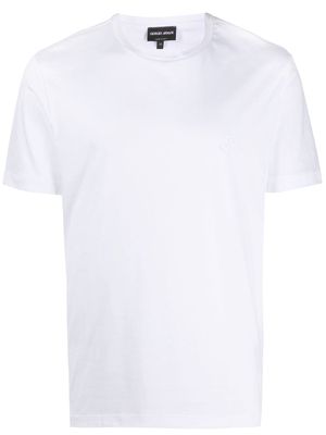 Giorgio Armani embroidered logo T-shirt - White