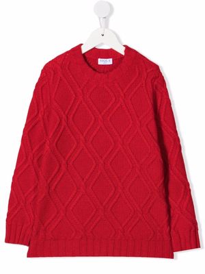 Siola patterned-knit jumper - Red