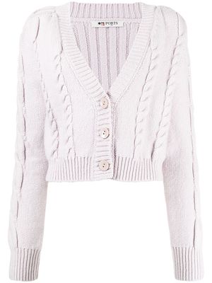 Ports 1961 Lavender coiled knitted cardigan - Pink