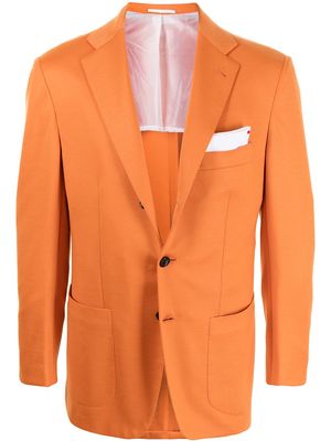 Kiton single-breasted cashmere-blend blazer - Orange