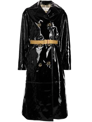Tory Burch patent leather trench coat - Black