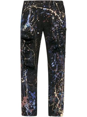 Dolce & Gabbana colour splash-effect jeans - Black