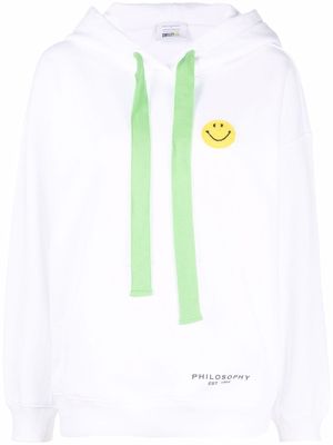 Philosophy Di Lorenzo Serafini x Smiley Company cotton hoodie - White