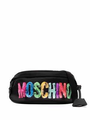 Moschino logo-print belt bag - Black