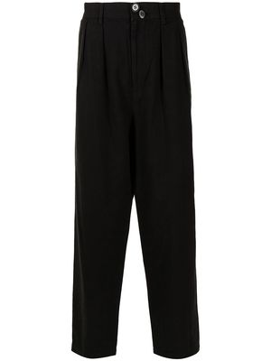 Undercoverism pleat-detail buttoned tailored trousers - Black