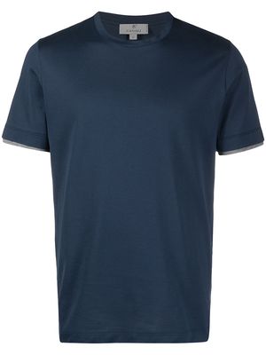 Canali layered short-sleeves T-shirt - Blue