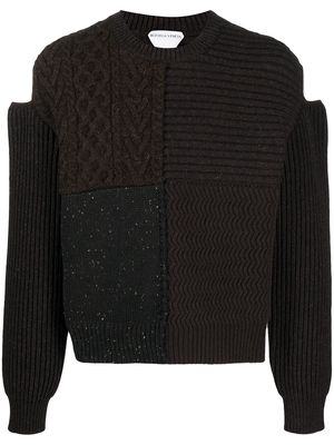 Bottega Veneta cut-out detail knitted jumper - Brown