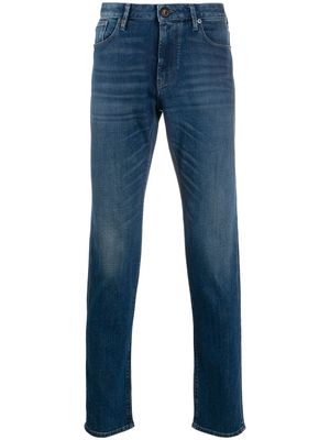 Emporio Armani straight leg dark wash jeans - Blue