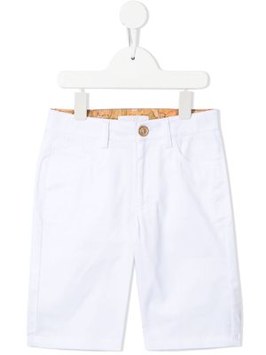 Alviero Martini Kids five pocket cotton shorts - White
