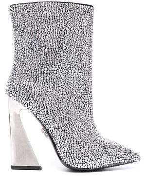 Philipp Plein crystal-embellished ankle boots - Silver