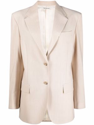 There Was One oversized button-front blazer - Neutrals