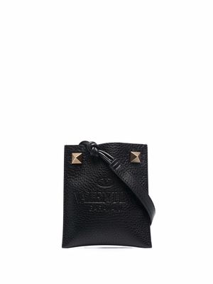 Valentino Garavani logo-embossed messenger bag - Black