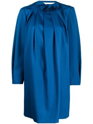 Nina Ricci pleated shift dress - Blue