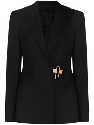 Givenchy padlock-detail single-breasted blazer - Black