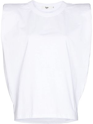 Frankie Shop Eva padded-shoulder top - White