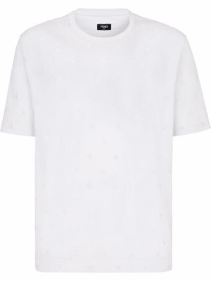 Fendi embroidered Karligraphy T-shirt - White