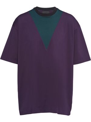 Prada chevron-print T-shirt - Purple