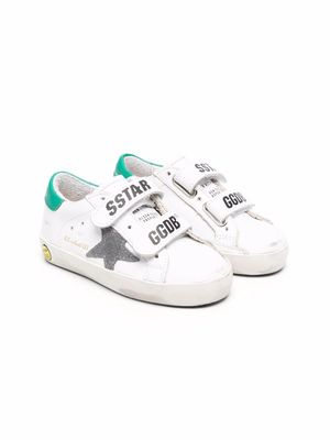 Golden Goose Kids star-patch touch-strap sneakers - White