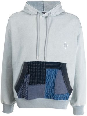 FIVE CM patchwork pocket detail hoodie - Grey