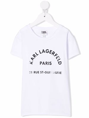 Karl Lagerfeld Kids RSG logo-print short-sleeve T-shirt - White