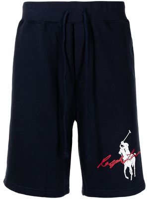 Polo Ralph Lauren logo print track shorts - Blue