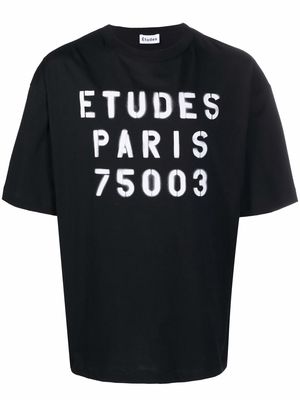 Etudes oversized logo-print T-shirt - Black