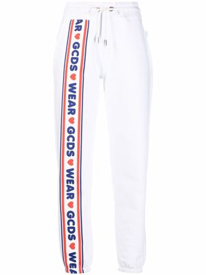 Gcds logo-print cotton track pants - White