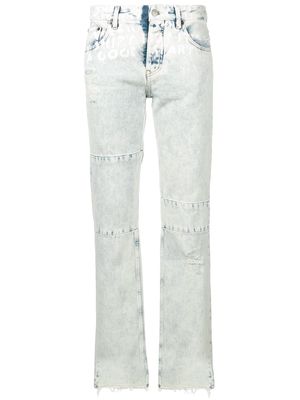 MM6 Maison Margiela panelled straight-leg jeans - Blue