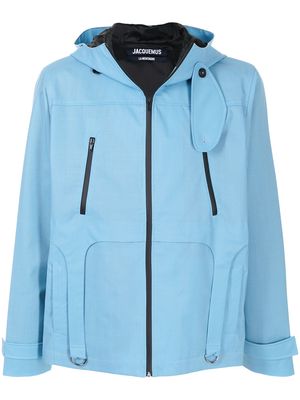 Jacquemus lightweight hooded jacket - Blue