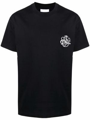 Soulland Monogram organic cotton T-shirt - Black