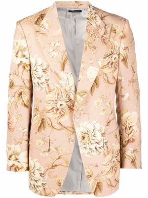 TOM FORD floral-print single-breasted jacket - Pink