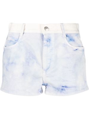 Stella McCartney marble tie-dye denim shorts - Blue