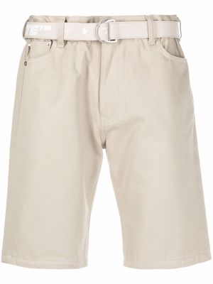 Off-White belted Bermuda shorts - Neutrals