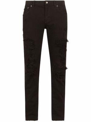 Dolce & Gabbana distressed-effect skinny jeans - Black