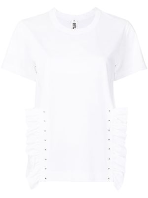 Comme Des Garçons Noir Kei Ninomiya ruffle-embellished T-shirt - White