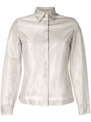 Chanel Pre-Owned 1999 metallic shirt - Silver