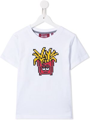Mostly Heard Rarely Seen 8-Bit fries print cotton T-shirt - White