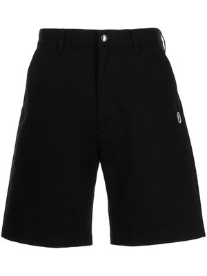 A BATHING APE® embroidered logo bermuda shorts - Black