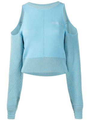 Ground Zero open-shoulder sweater - Blue