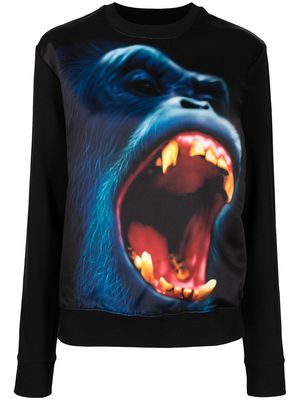 Christopher Kane monkey print sweatshirt - Black