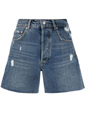 Boyish Jeans distressed denim shorts - Blue