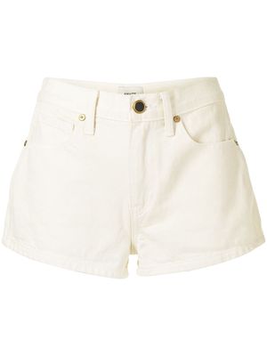 KHAITE Charlotte low-rise denim shorts - Neutrals